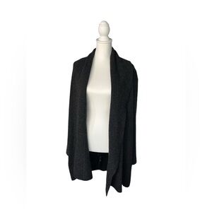 NORDSTROM COLLECTION | Long Open Front Gray 100%  Cashmere Cardigan
